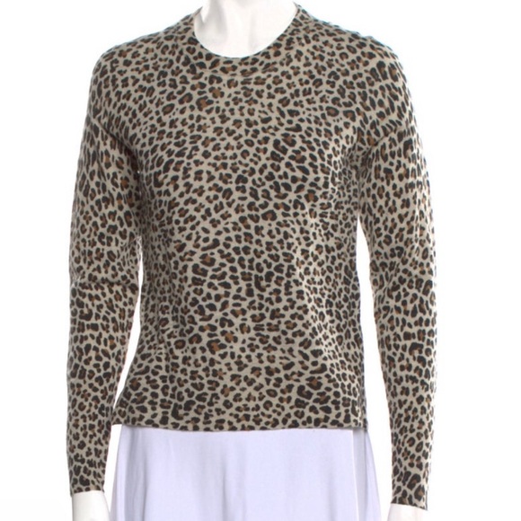 Zadig & Voltaire Lirius Leo CP 100% Cashmere Animal Print Leopard Sweater - Picture 3 of 8
